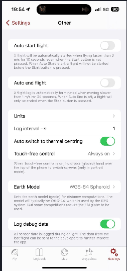 Flight Recording Settings